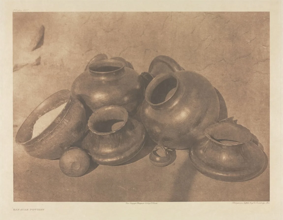 Portfolio XVII, Plate 597: San Juan Pottery, by Edward S. Curtis, 1905