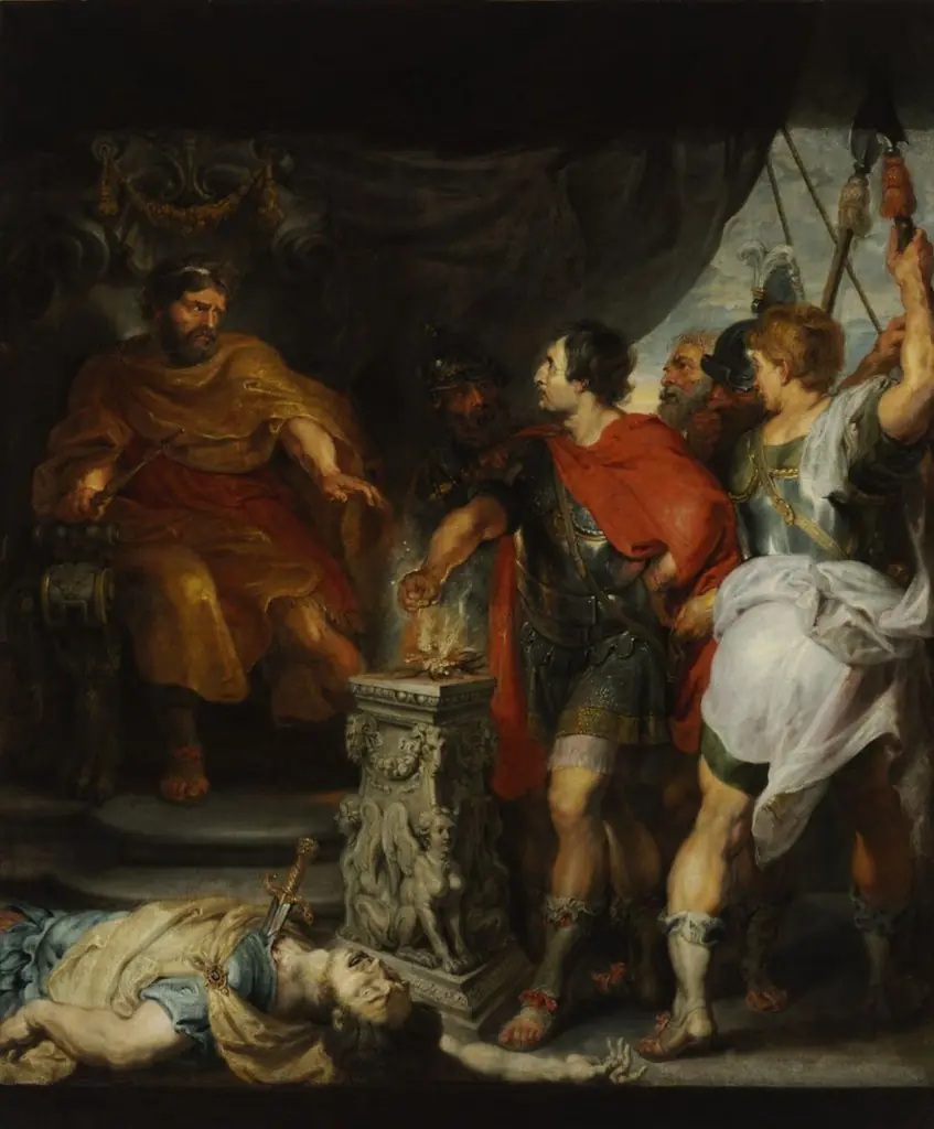 Mucius Scaevola before Lars Porsenna