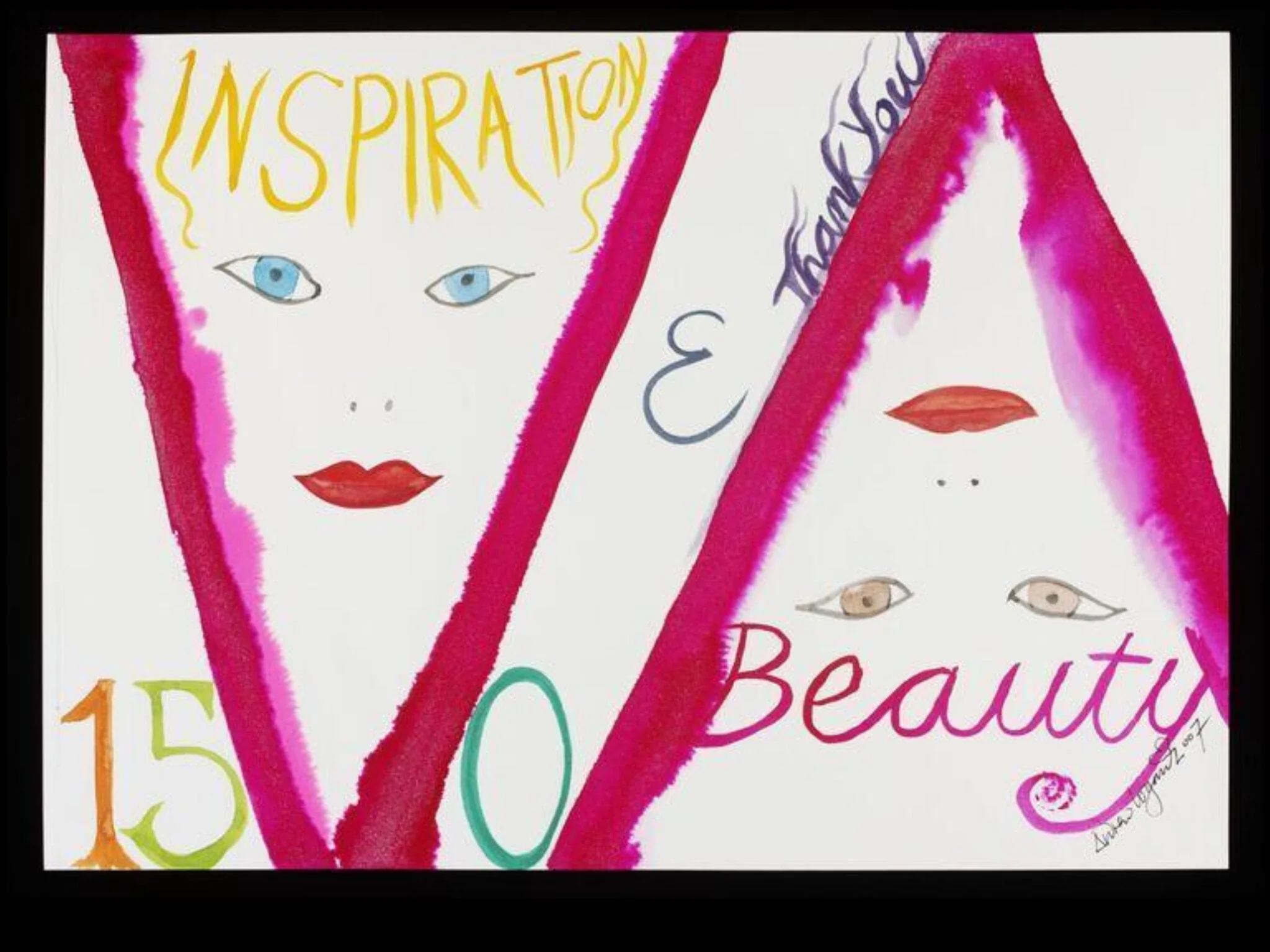 Contribution to V&A's 150th anniversary album, by Andrew Logan, 2007