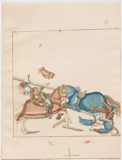 Mock Joust of War with Flying Shields