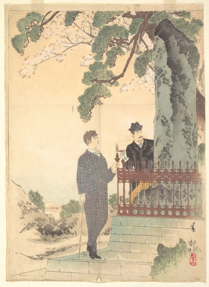 Untitled, by Shunkōsai Hokushū, ink, 1905