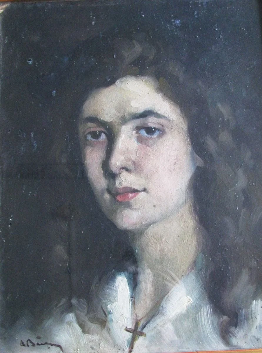 Portret Magda Nemțeanu, by Aurel Băeșu, 1922