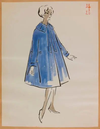 Manteau ample bleu