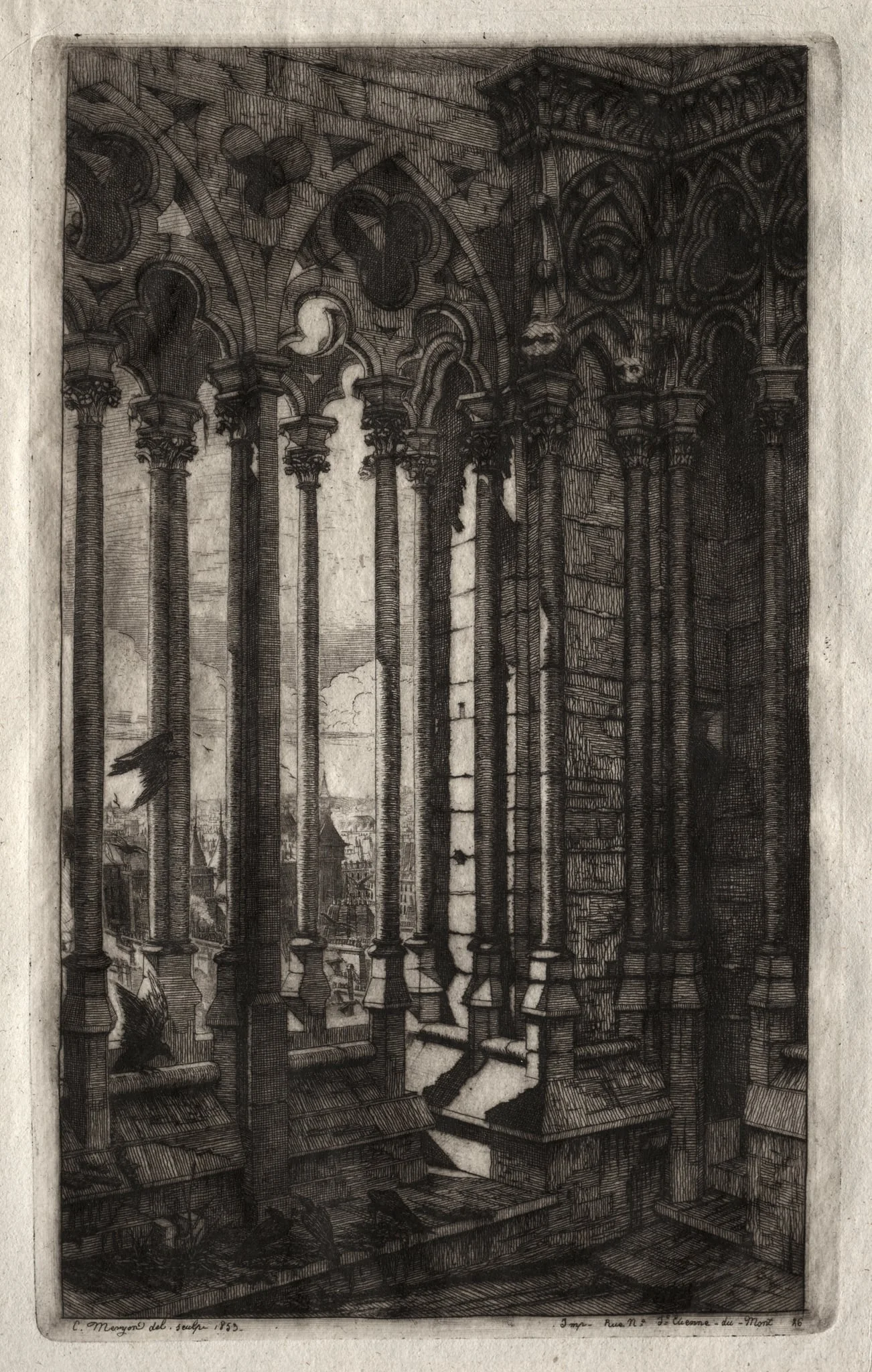 Etchings of Paris:  The Gallery of Notre Dame