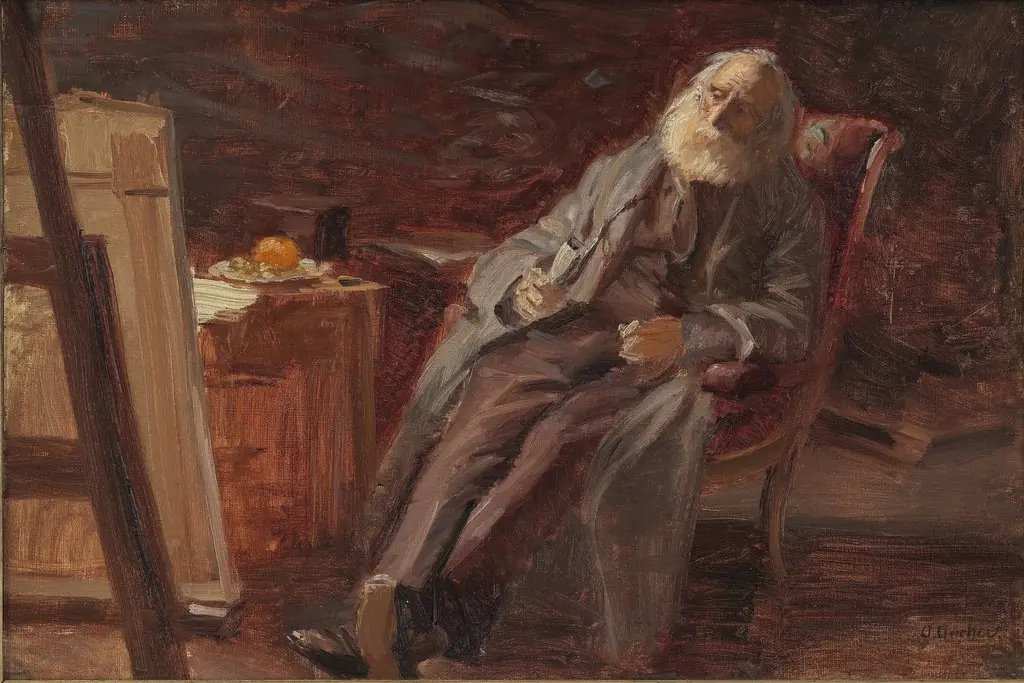 The Painter Vilhelm Kyhn Smoking his Pipe