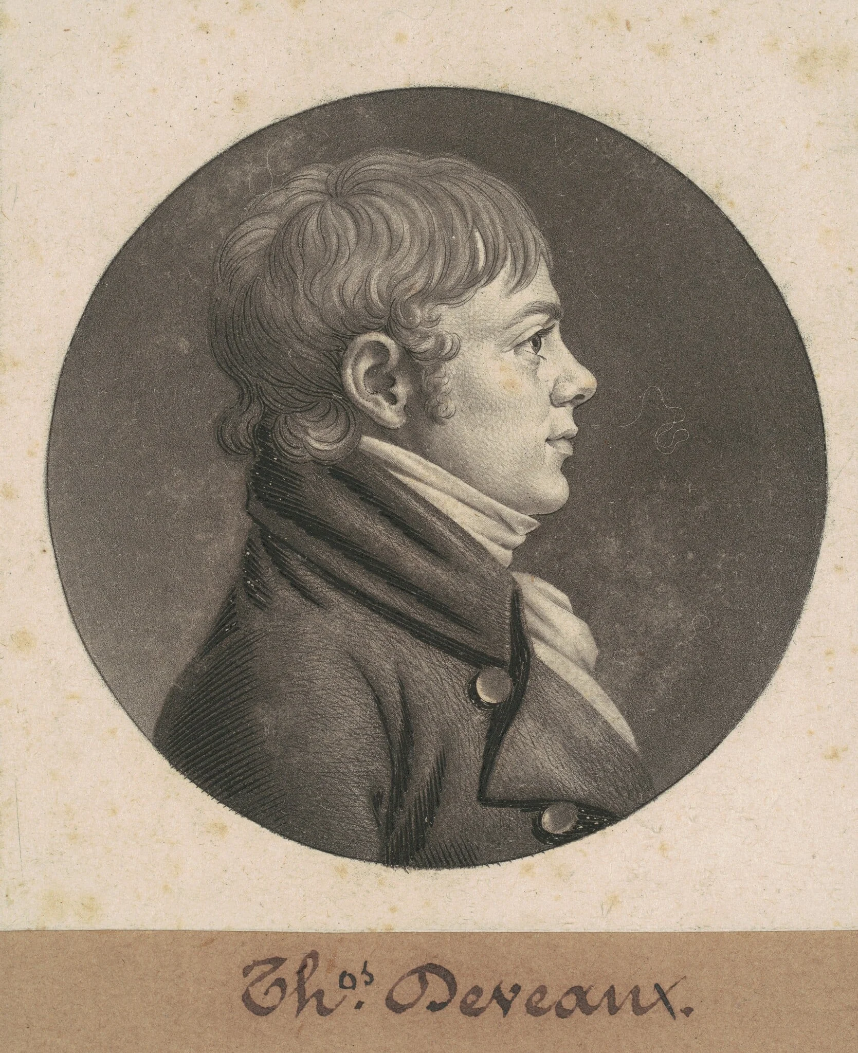 Robert Mills, by Charles Balthazar Julien Févret de Saint-Mémin, ink, 1808