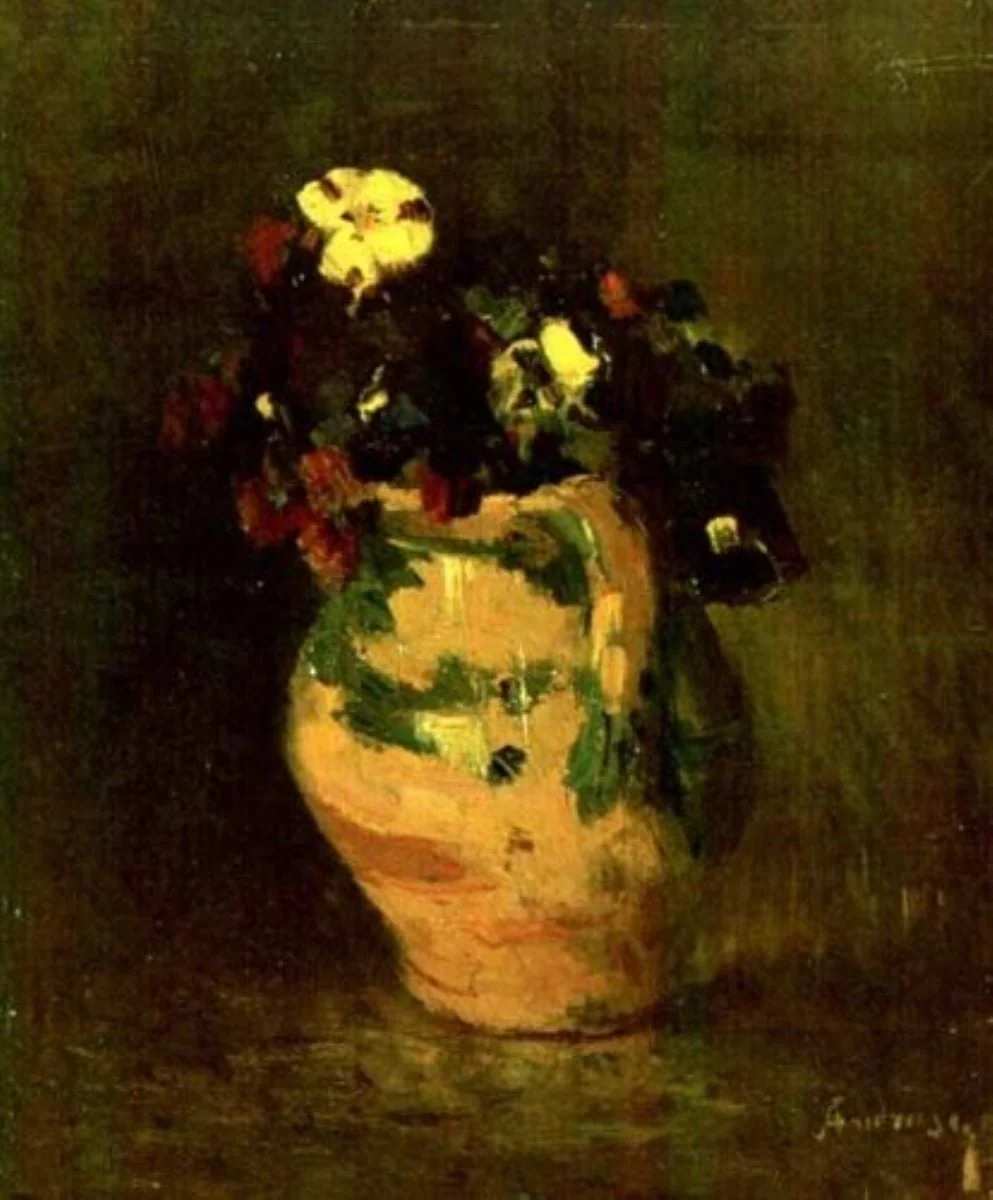 Pansele în ulcică, by Ion Andreescu, unspecified, 1876