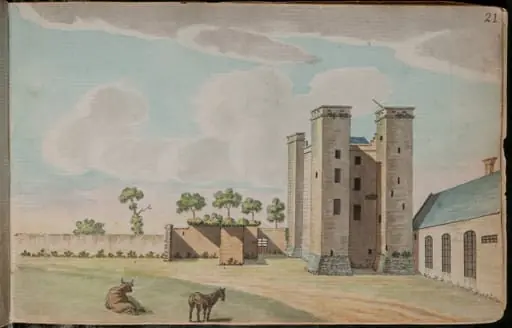 View of the Plunket's [sic] Castle, near St. Margaret's, 5 1/2 miles from Dublin [...]
