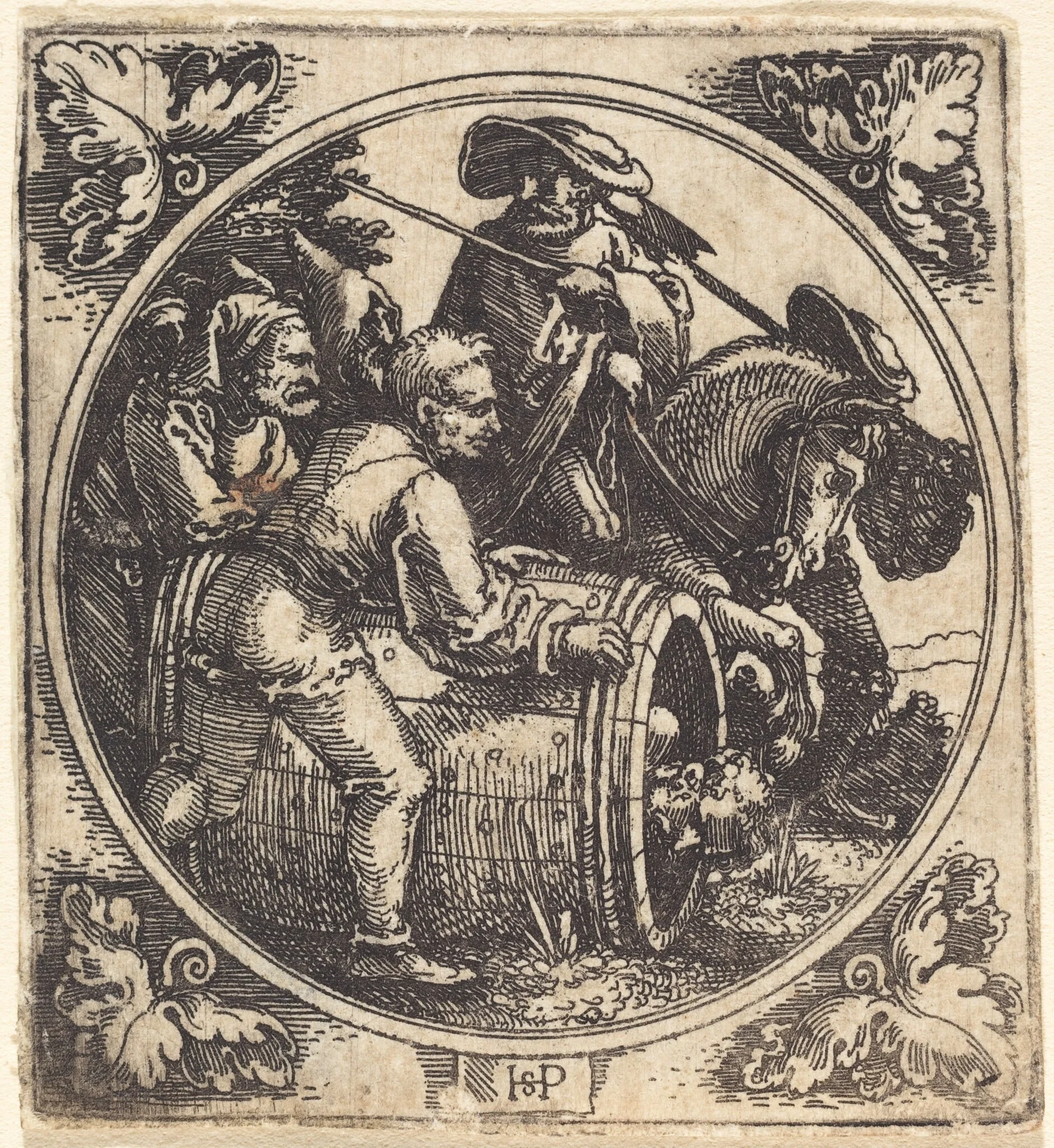 The Death of Regulus, by Sebald Beham, ink, 1526