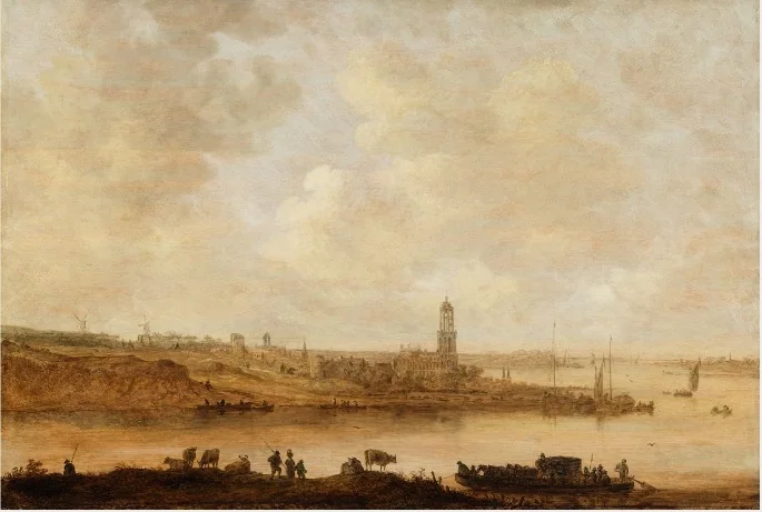 View of Rhenen, by Jan van Goyen, unspecified, 1644
