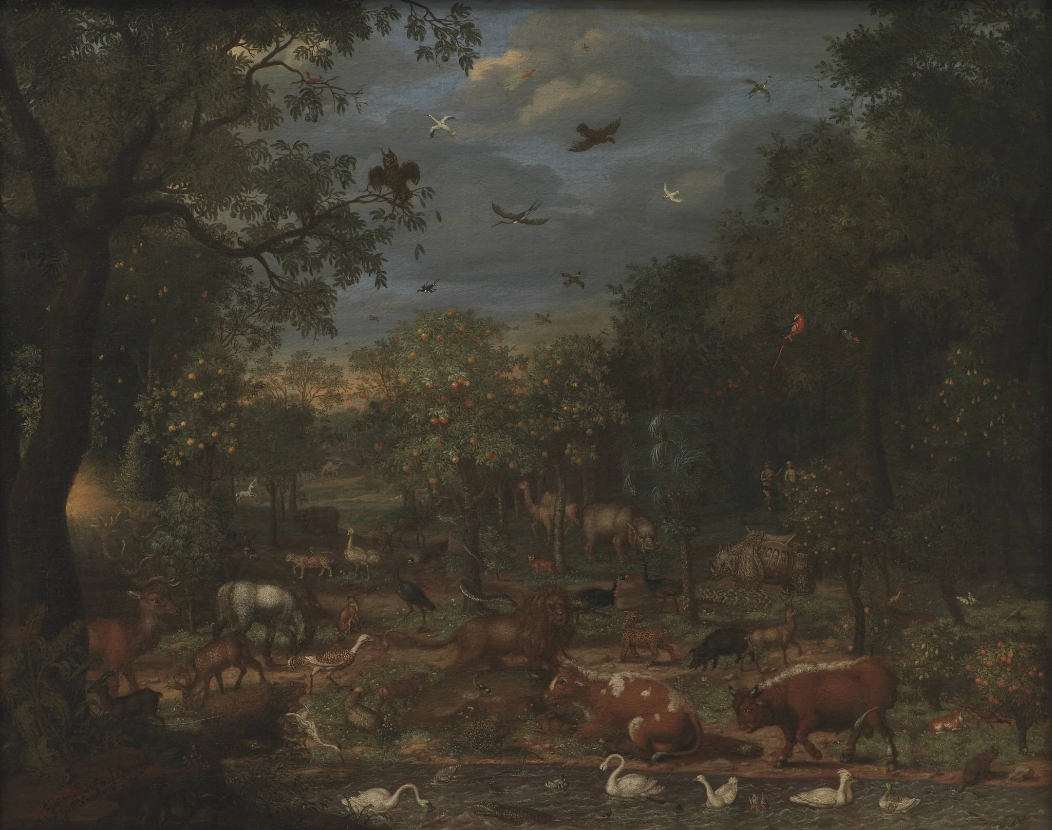Paradise before the Fall of Man, by Unknown, 1692