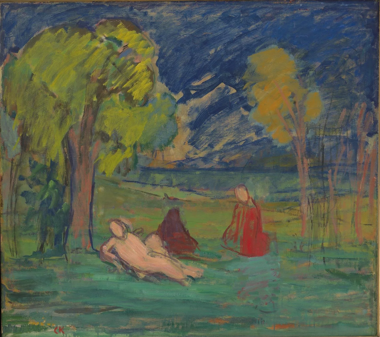 Meditation, by Carl Kylberg, oil, 1925