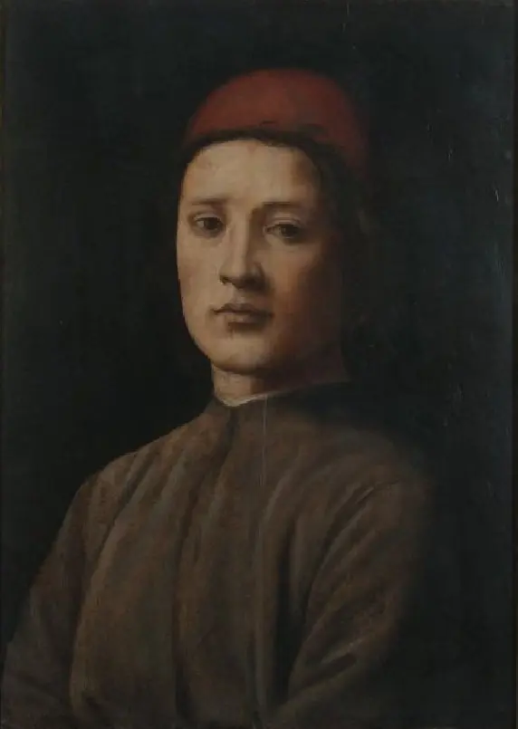 Portrait of a Young men with a red  beret