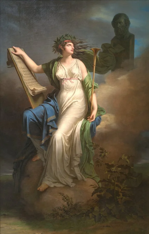 Calliope, Muse of Epic Poetry, by Charles Meynier, unspecified, 1798