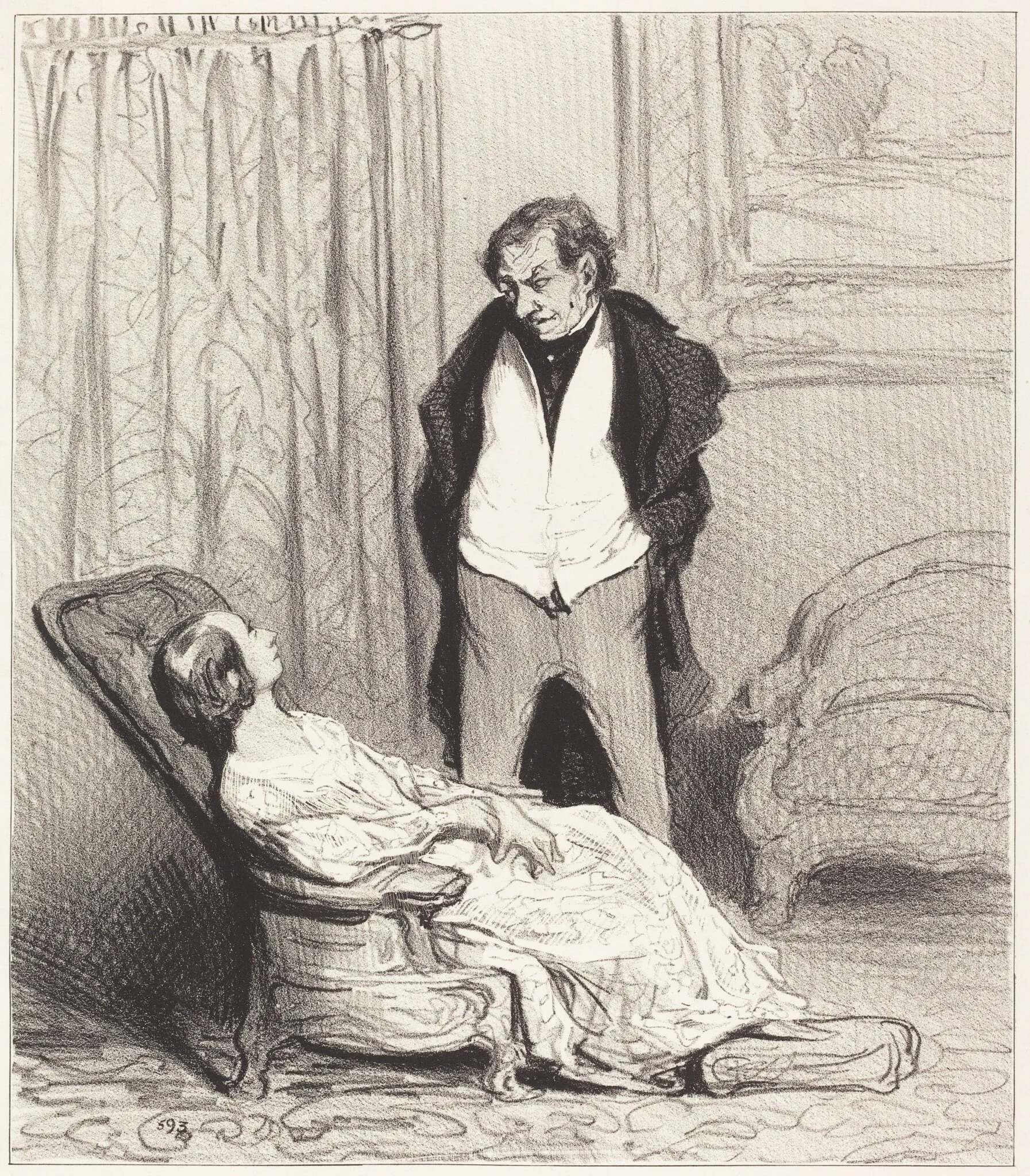 Carotte de l'écrin, by Honoré Daumier, ink, 1844