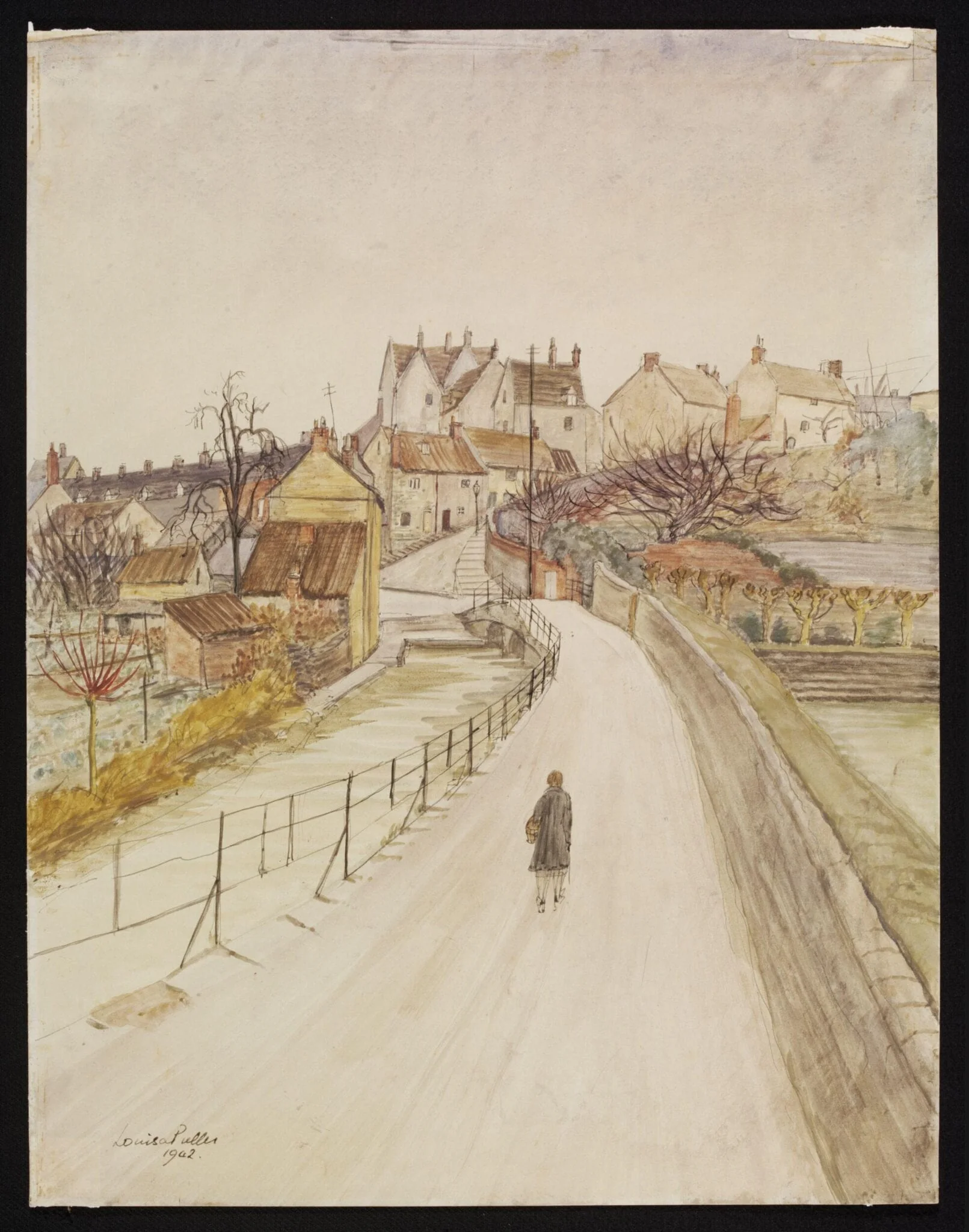 The Goose Bridge, Malmesbury, by Puller, watercolor, 1942