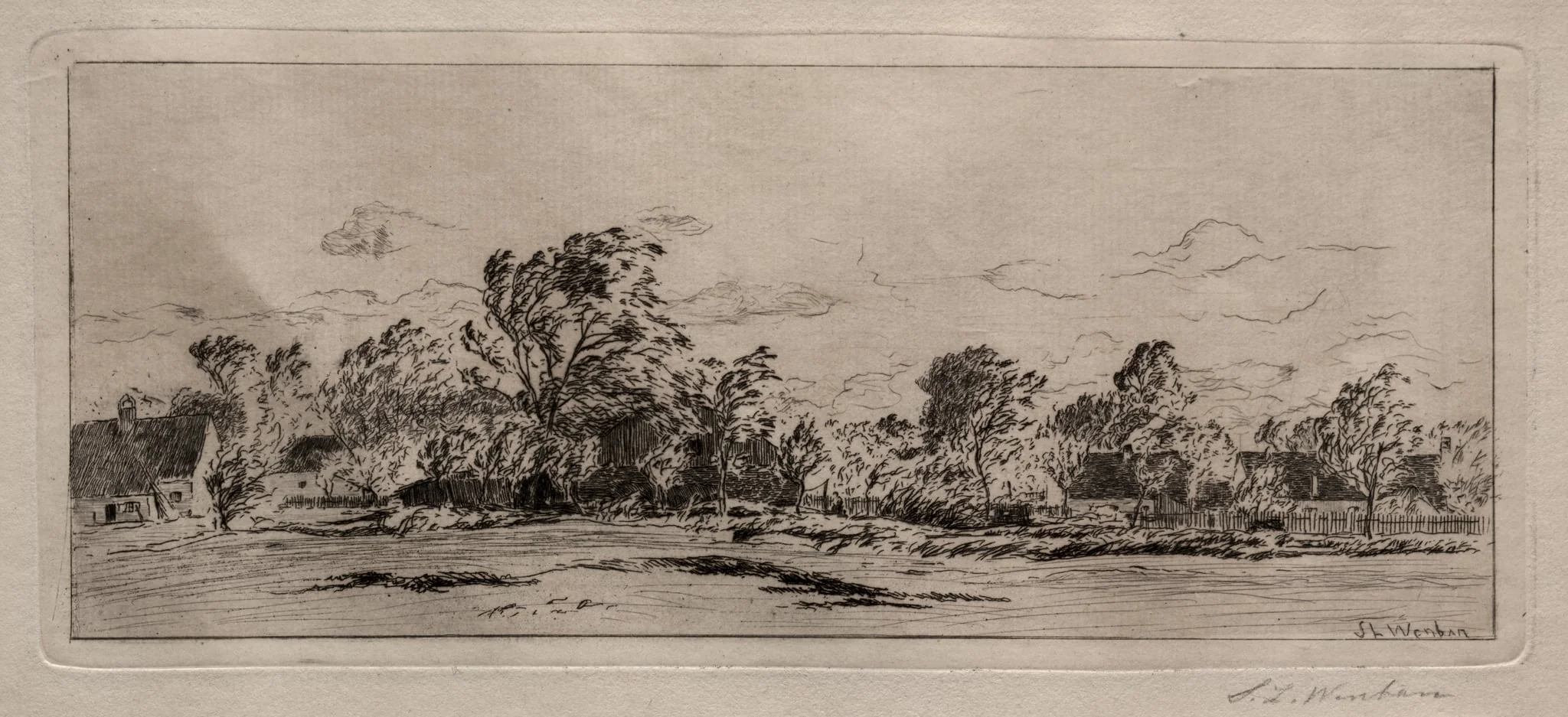Windy Morning - Schleissheim, by Sion Longley Wenban, 1884
