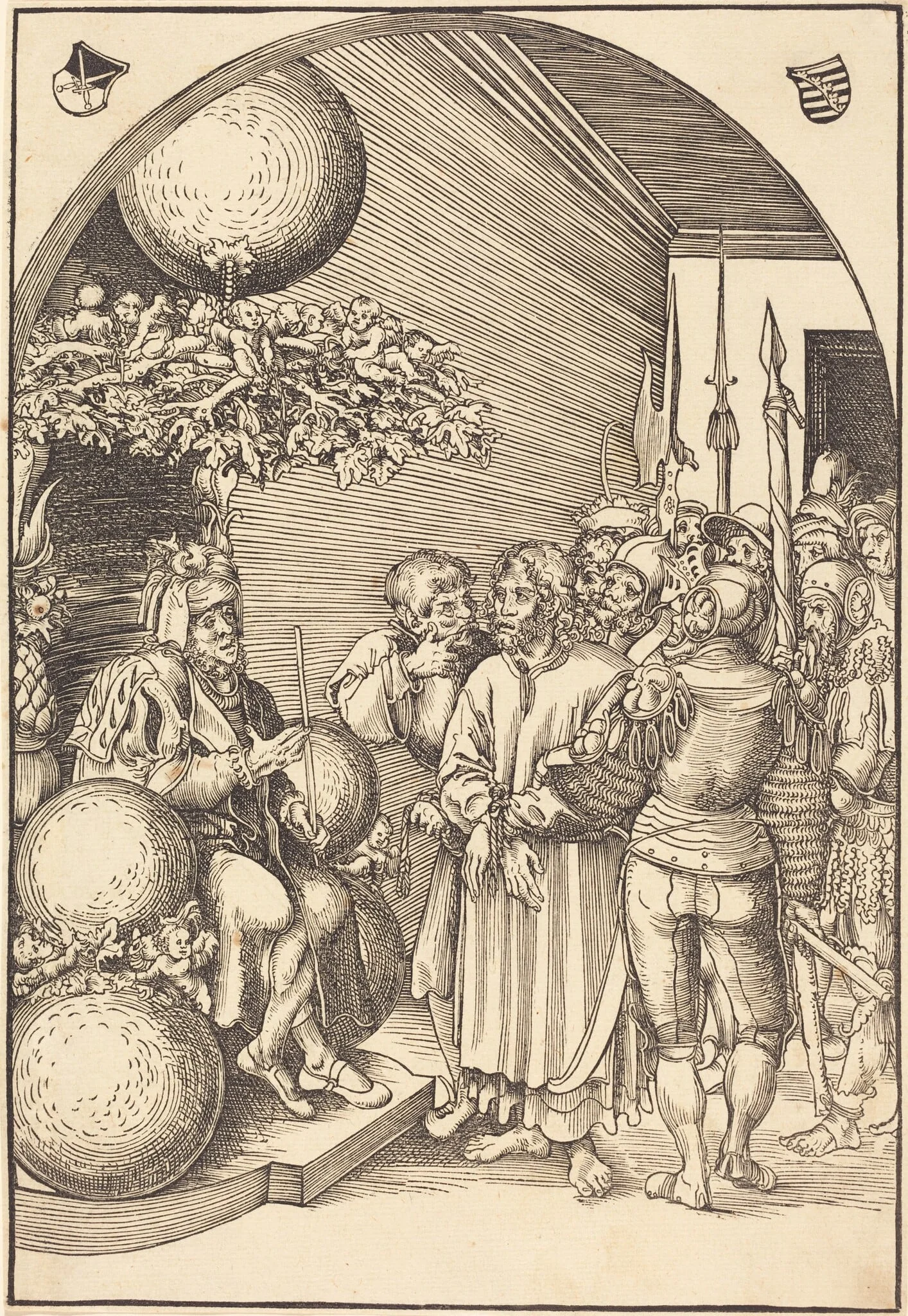 Christ before Herod, by Lucas Cranach the Elder, ink, 1509