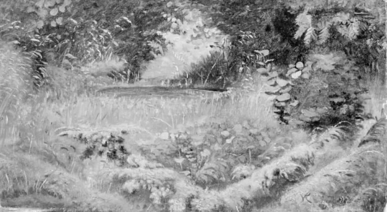 Woodland Lake, by Unknown artist, 1868