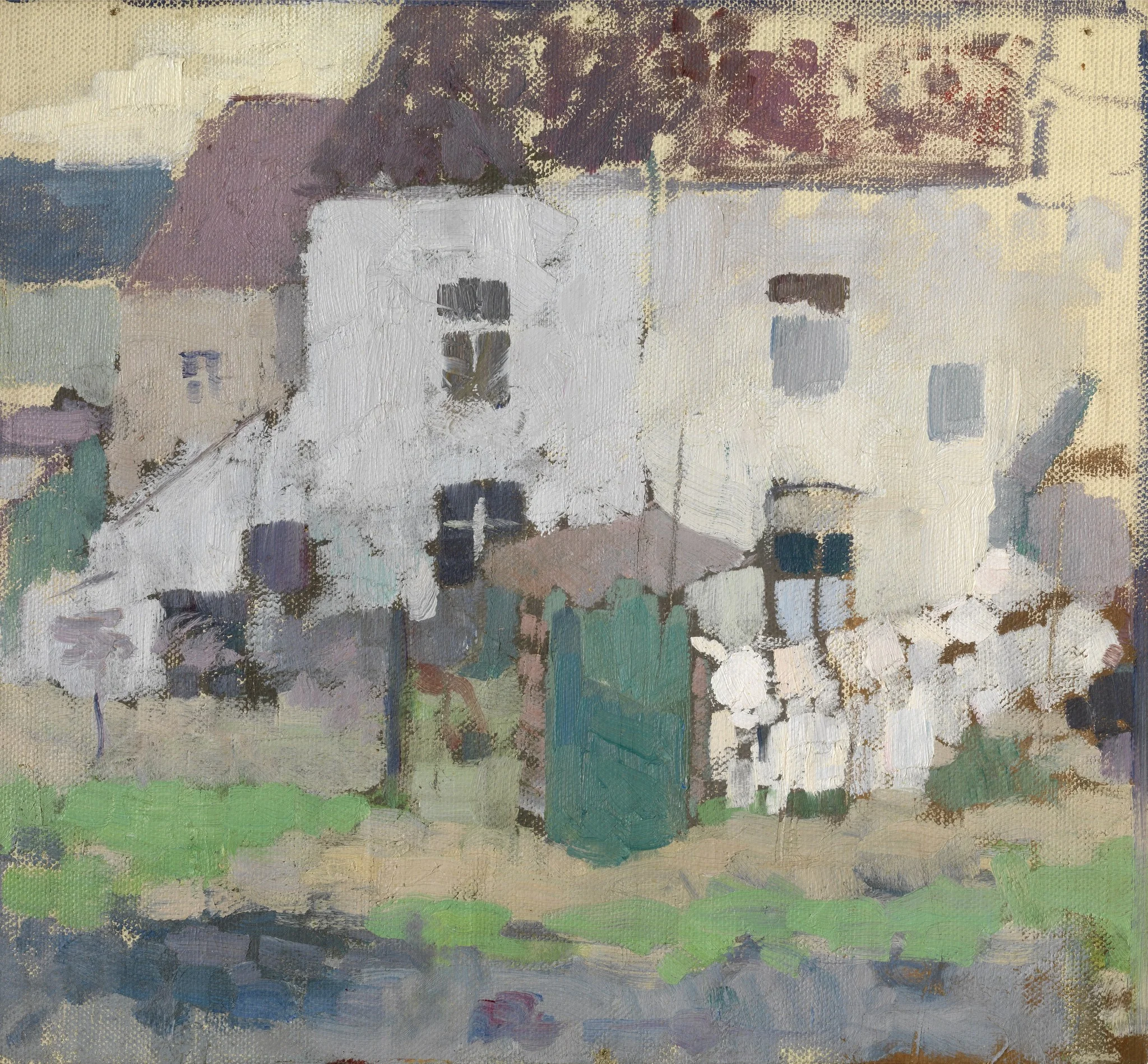 White Façades and Garden at Bosvoorde, by Rik Wouters, oil, 1907