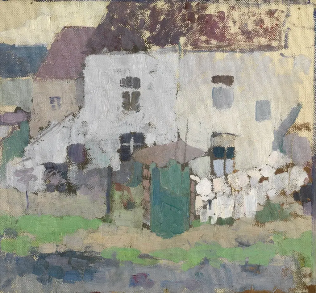 White Façades and Garden at Bosvoorde