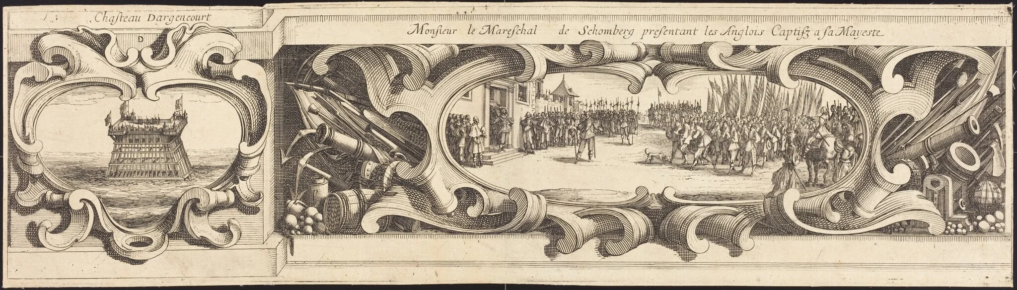The Siege of La Rochelle [plate 14 of 16; set comprises 1952.8.97-112], by Abraham Bosse, ink, 1630