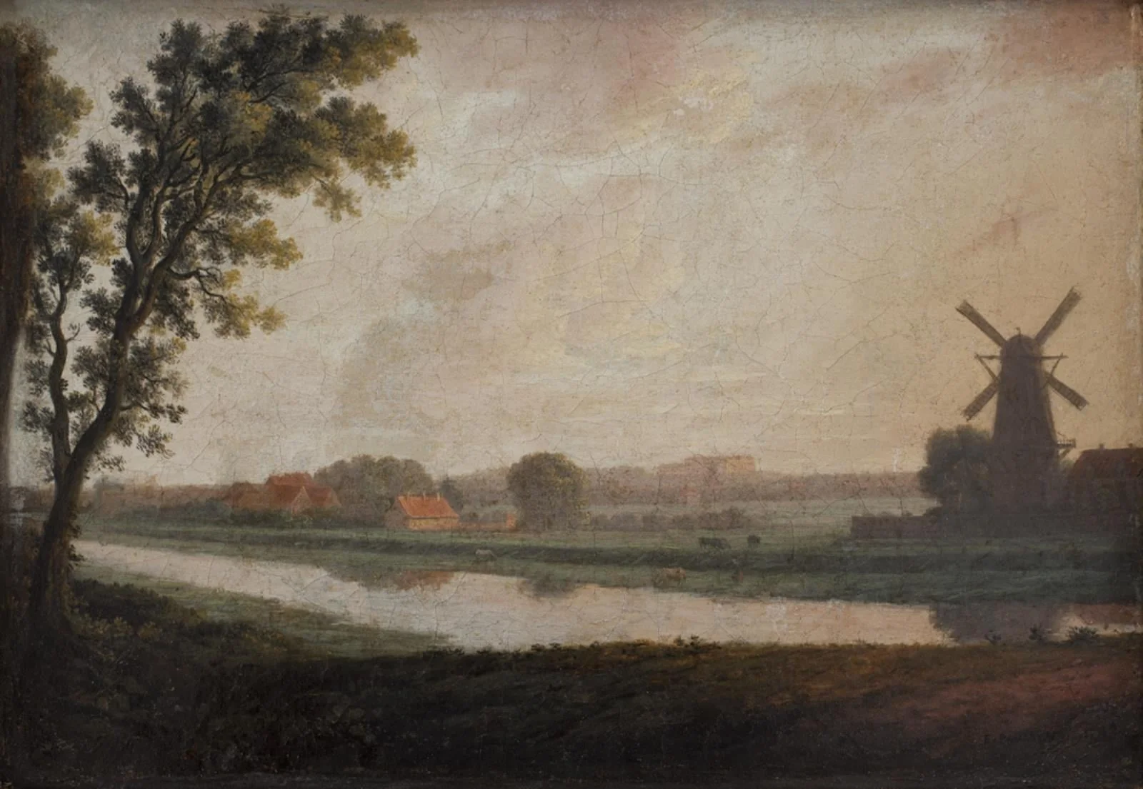 Landscape outside Copenhagen with Frederiksberg Church and Palace in the Distance