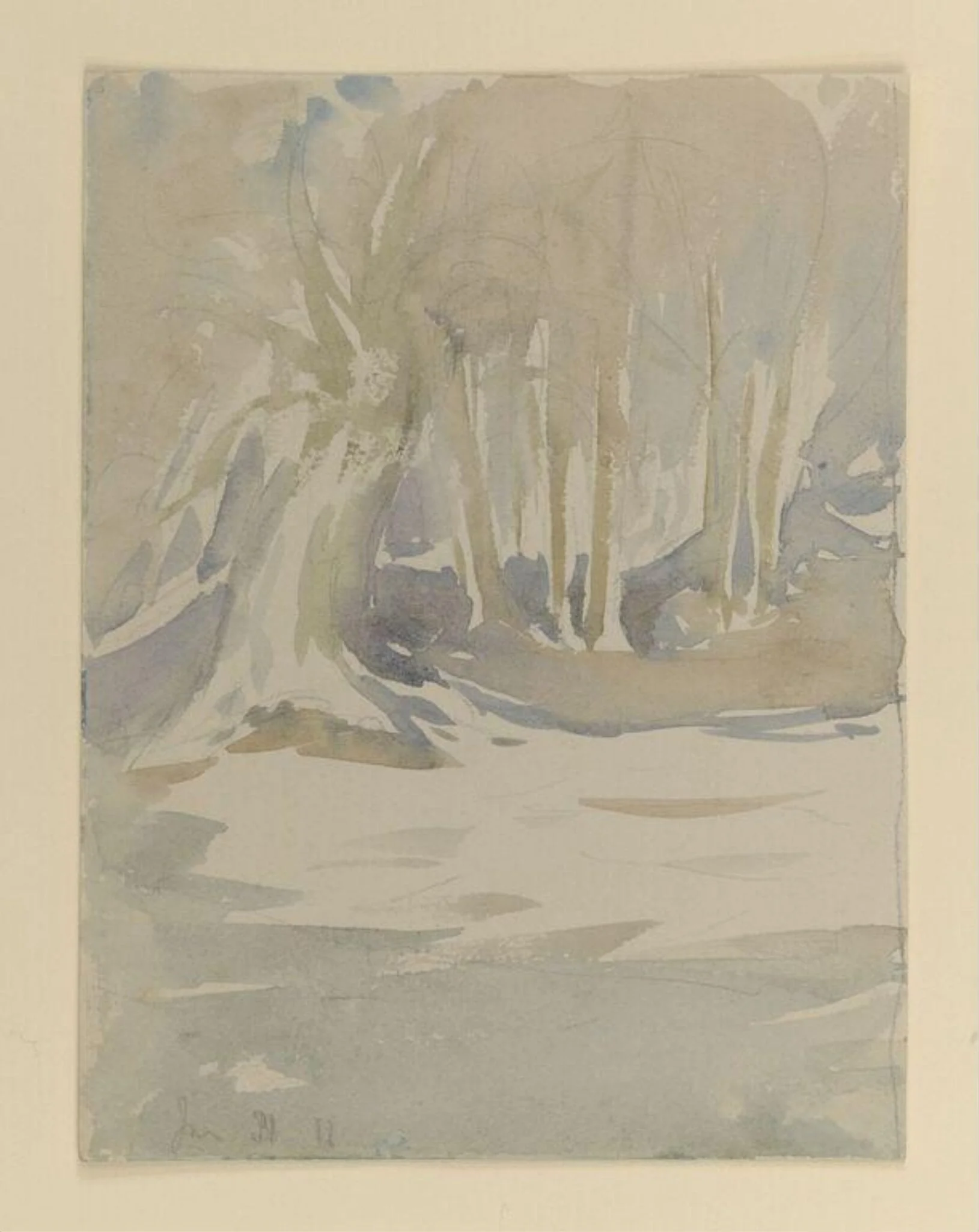 A clearing under snow, by Beatrix Potter, watercolor, 31