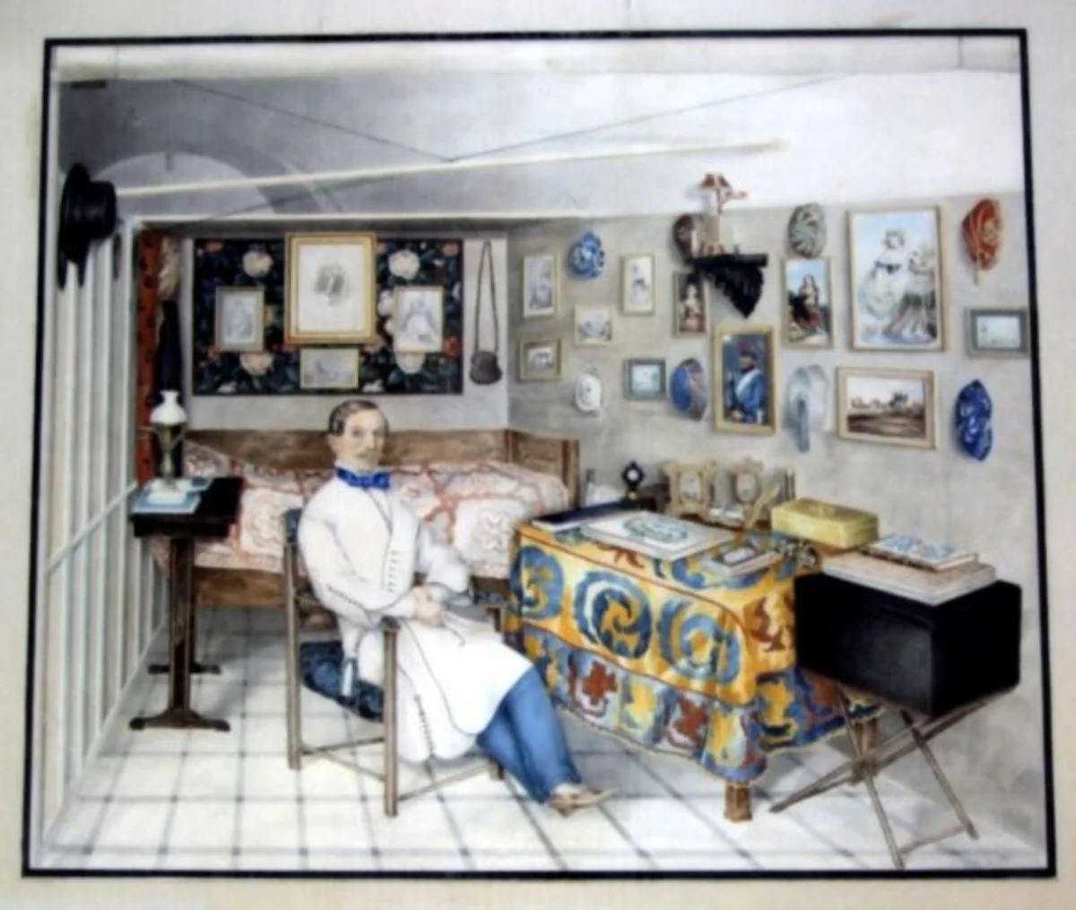 Generalul Pikety Gustav în temniță, by Koszkol Jenö, unspecified, 1850