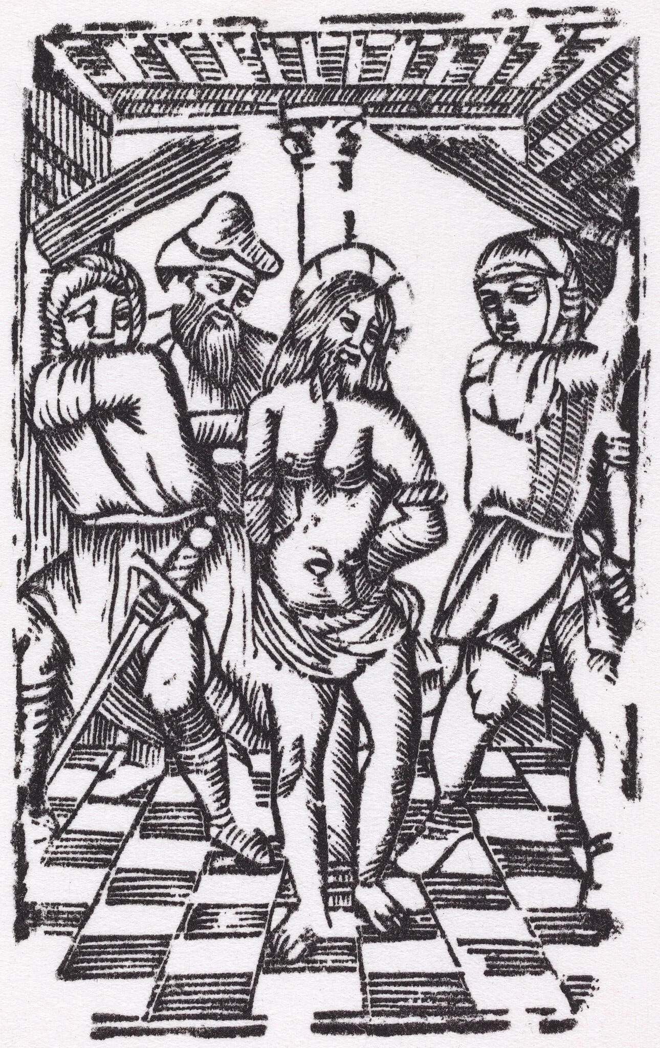 The Flagellation, by French 16th Century, ink, 1550