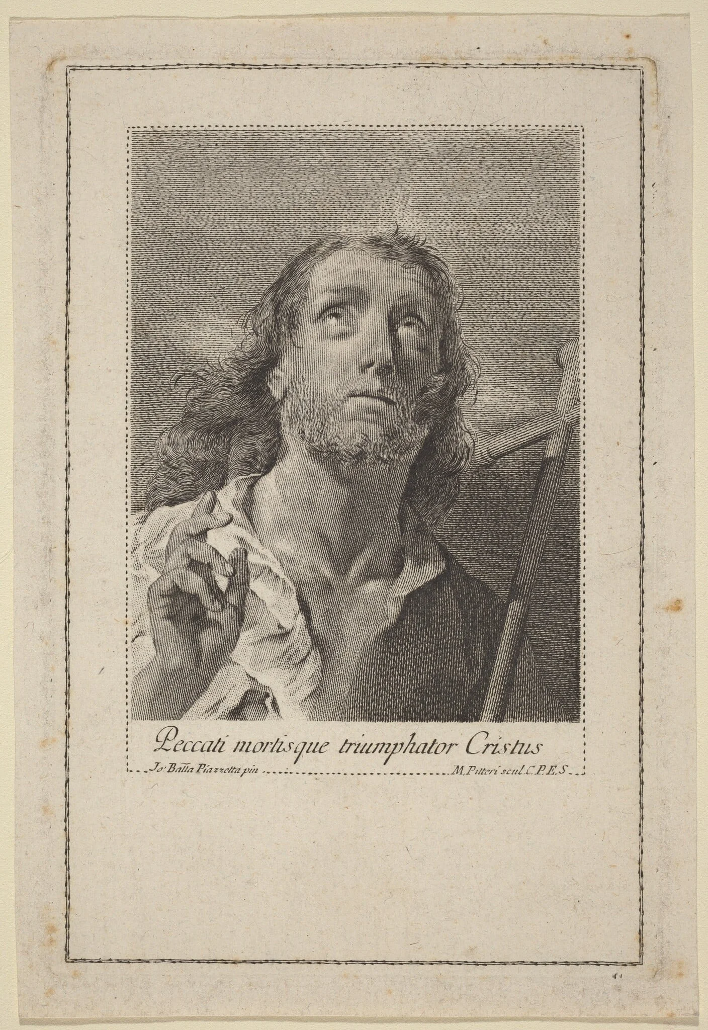 Peccati Mortisque Triumphor Christus, by Marco Alvise Pitteri, ink, 1744