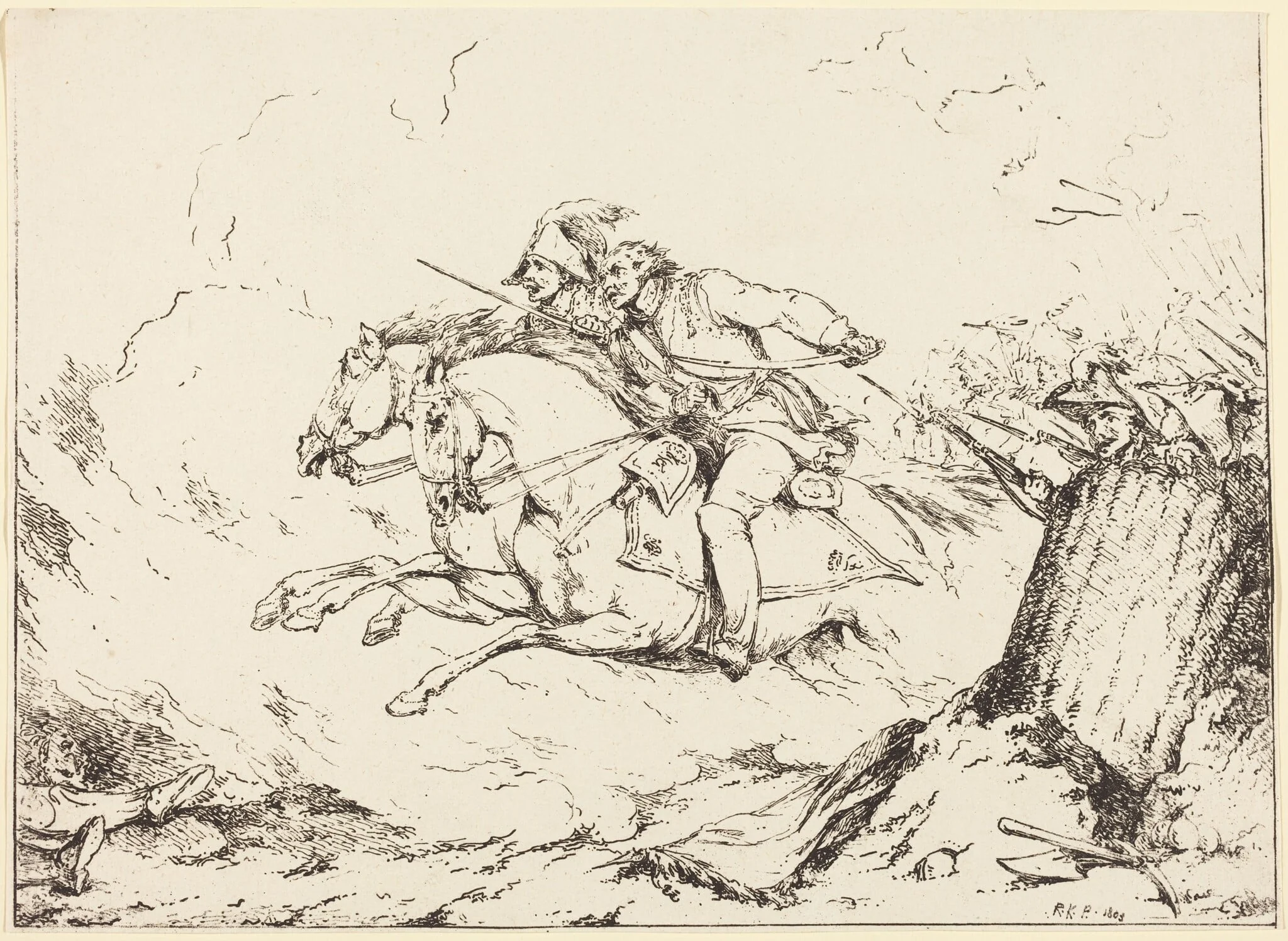 Charge, by Robert Ker, Sir Porter, ink, 1803