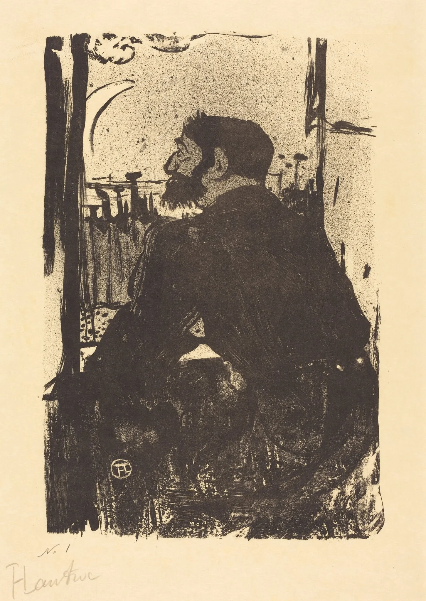 Sleepless Night (Nuit blanche), by Henri de Toulouse-Lautrec, ink, 1893