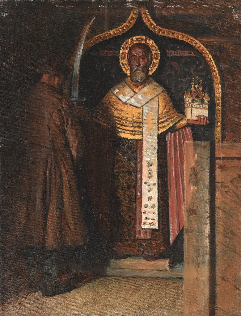 Icon of St Nicholas from the Upper Reaches of the River Pinega
