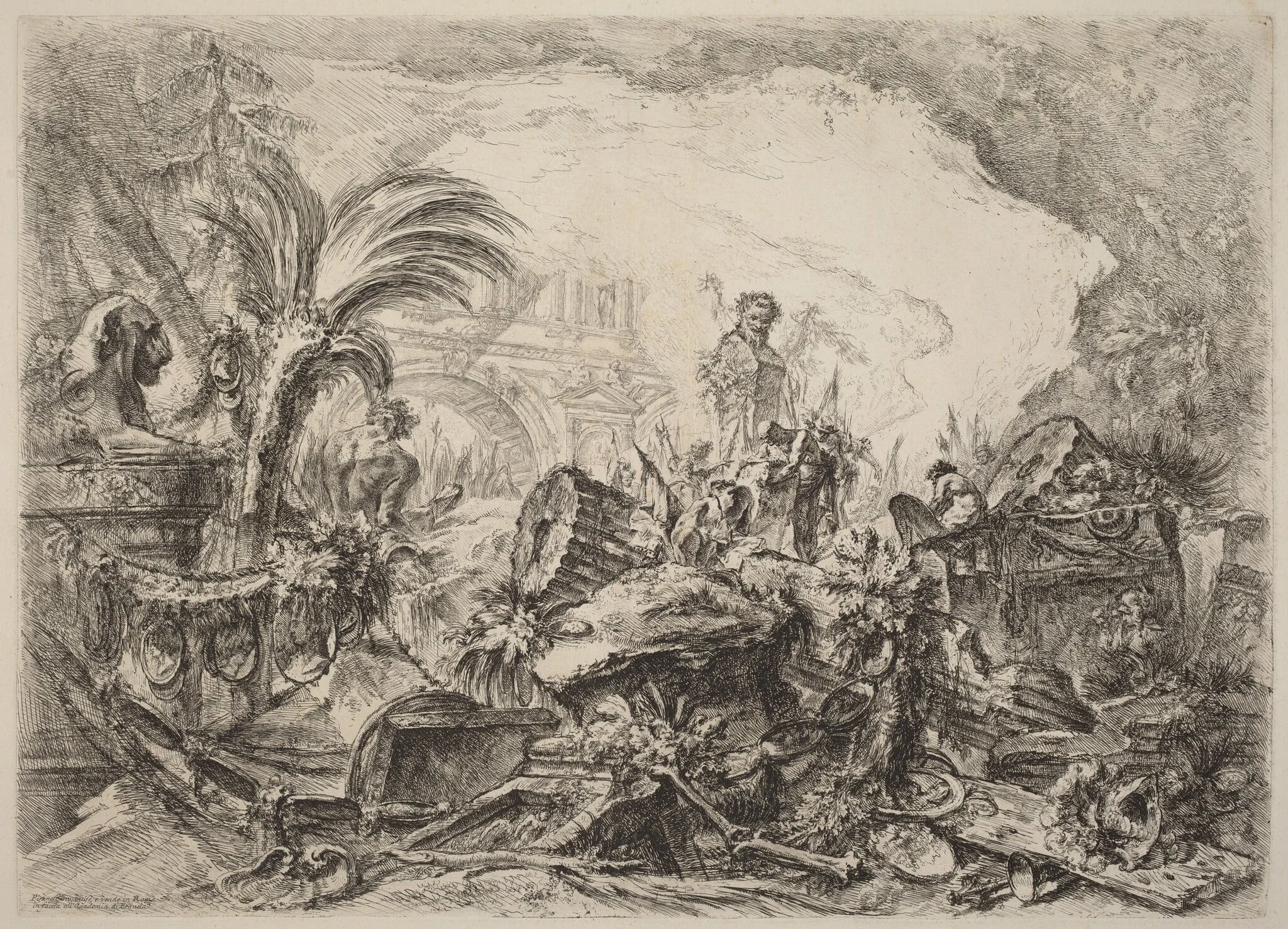 The Triumphal Arch, by Giovanni Battista Piranesi, ink, 1754