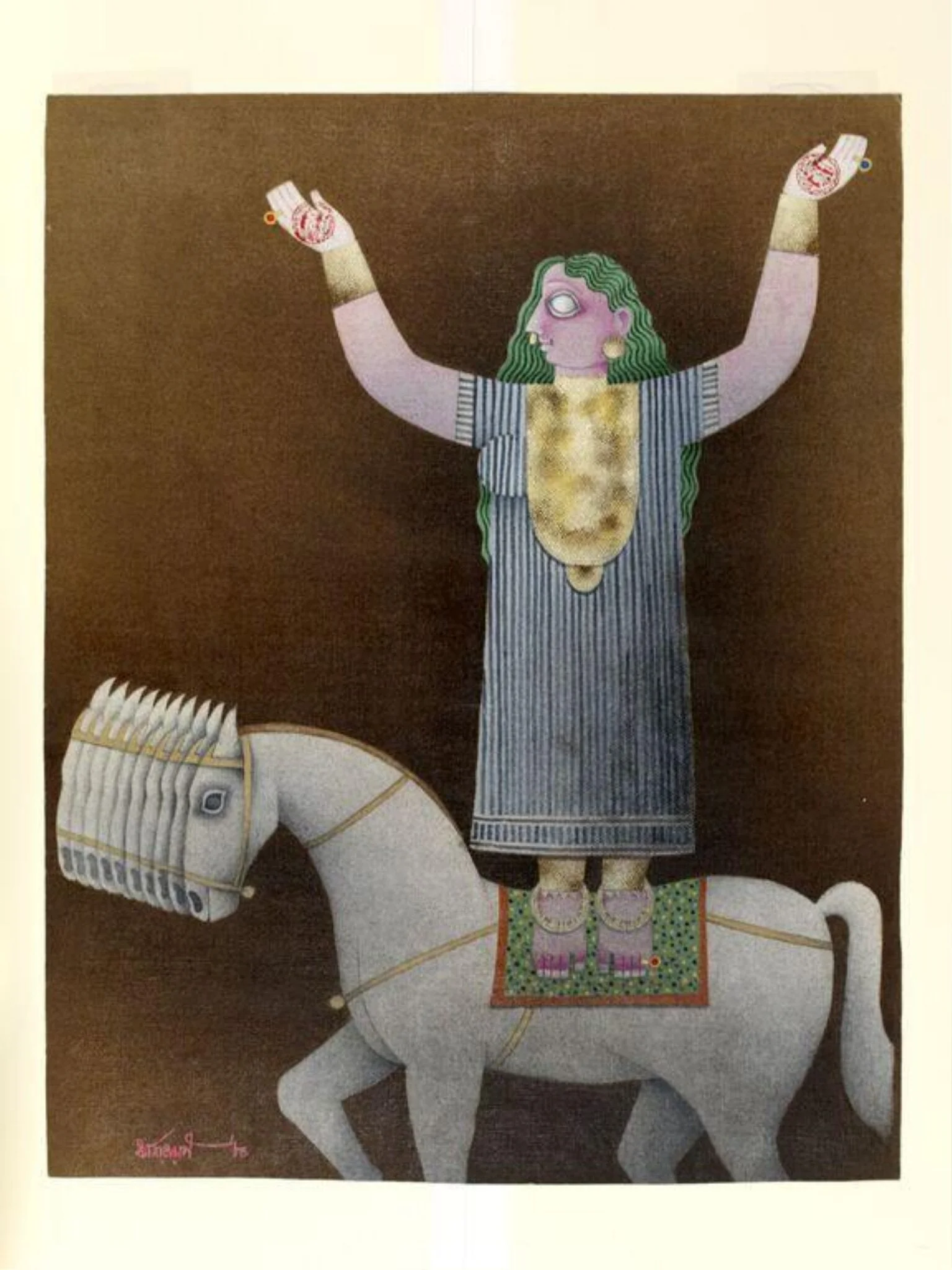 New Goddess, by Dharmanarayan Dasgupta, paint, 1950