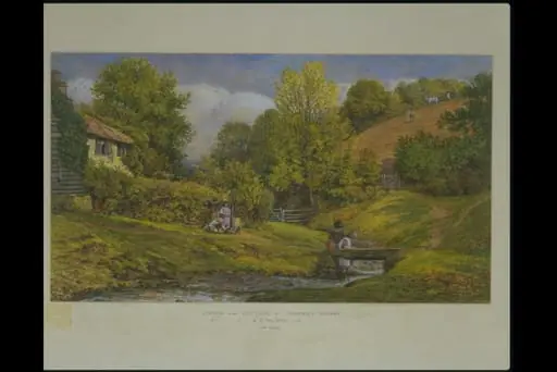 Stream and Cottage at Thursley, Surrey