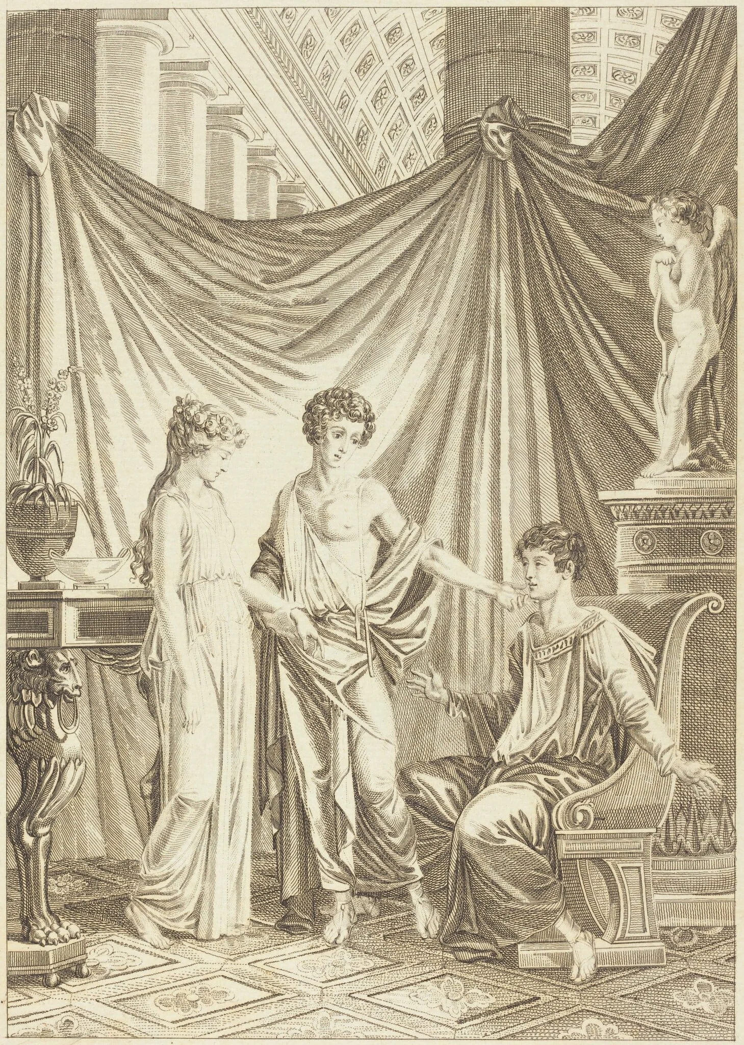 Les deux amis, by French 18th Century, ink, 1750
