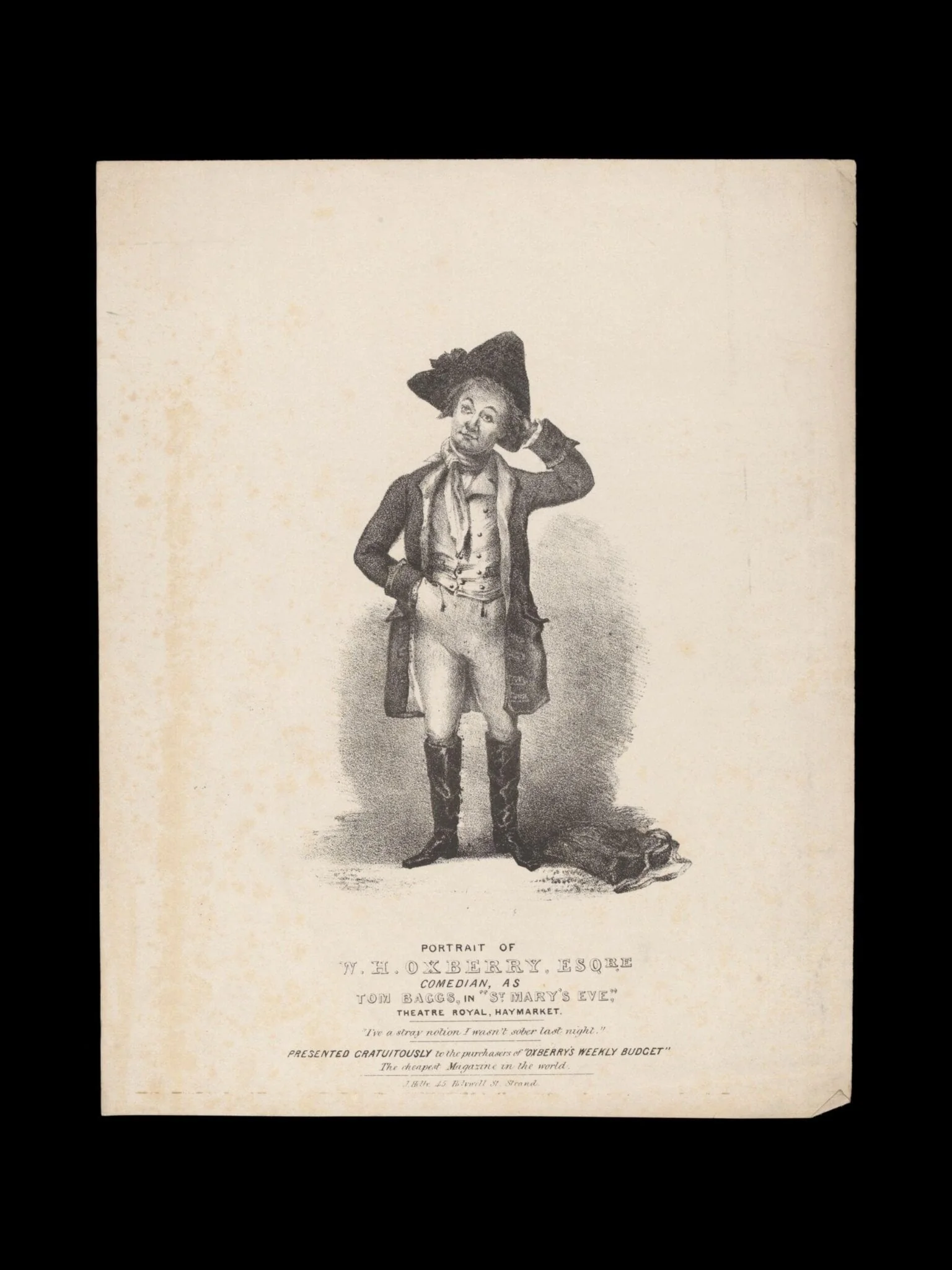 H Beard Print Collection, by Oxberry's Weekly Budget, 1850