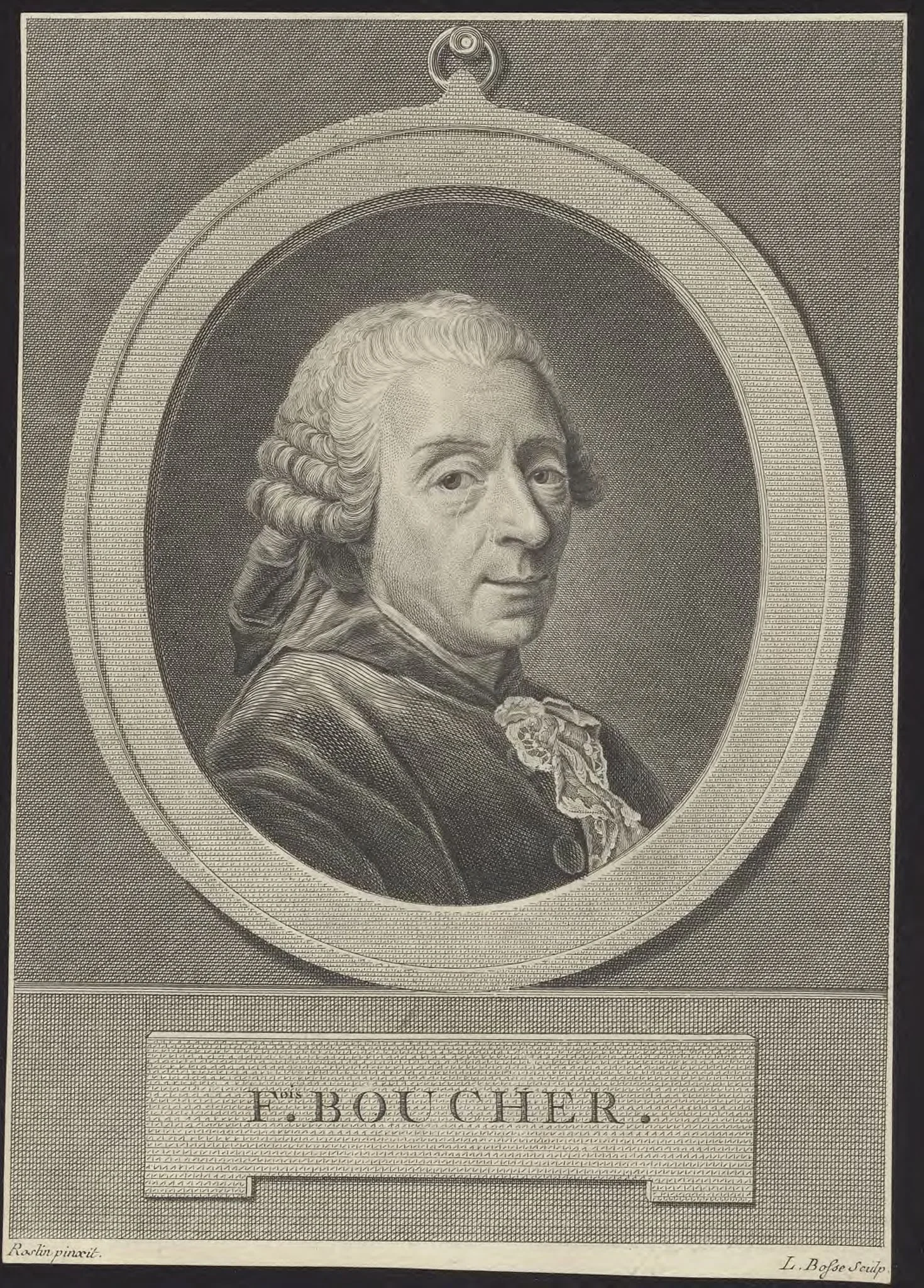 Portrait of François Boucher, by Louis, Bosse, unspecified, 1790