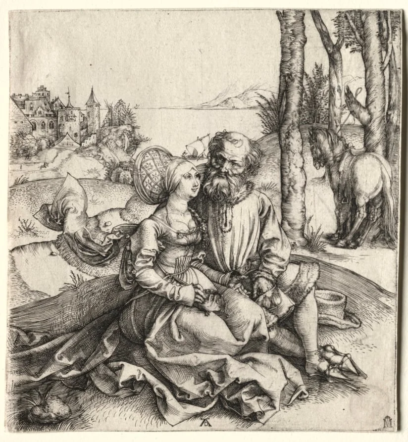The Offer of Love (or the Ill-Assorted Couple), by Albrecht Dürer, 1496