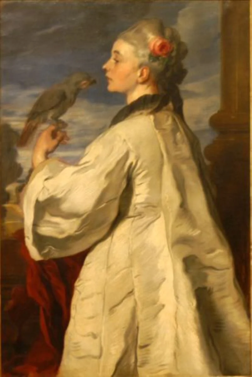 Femeie cu papagal, by Hans Canon, unspecified, 1850