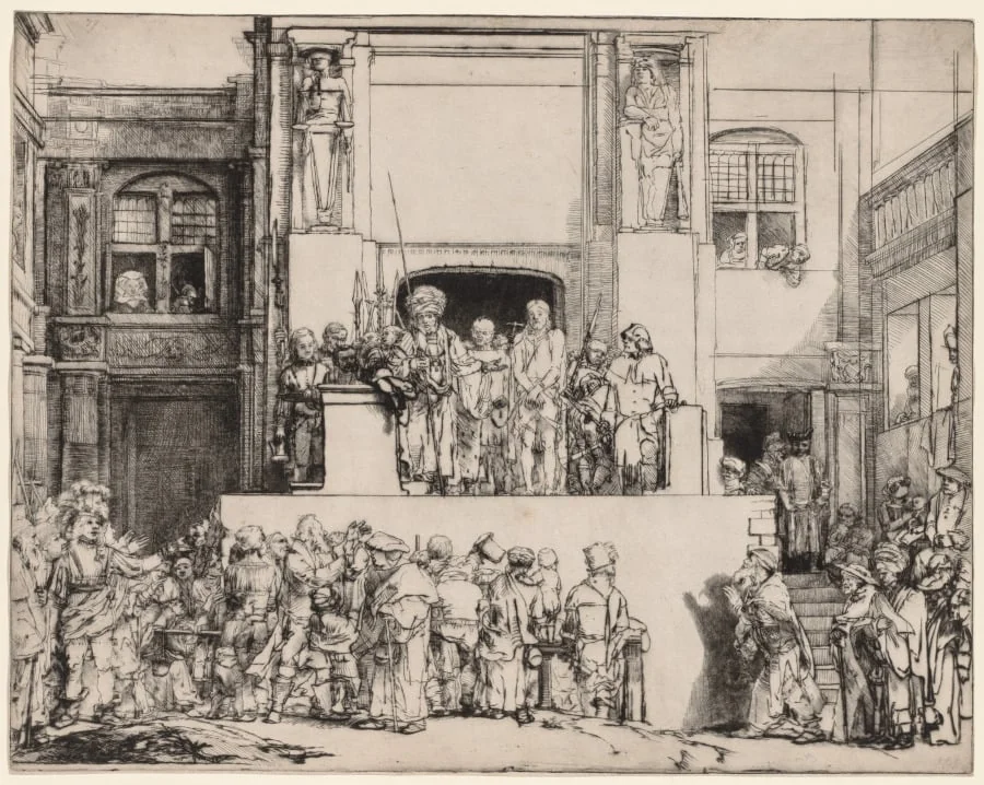 Ecce Homo. Christ Presented to the People, by Rembrandt, 1655
