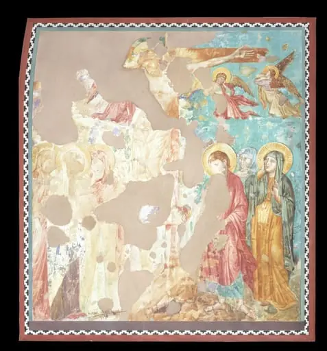 Copy after the painting The Crucifixion attributed  to unknown master sometimes thought to be Duccio in the Upper Church, San Francescro, Assisi