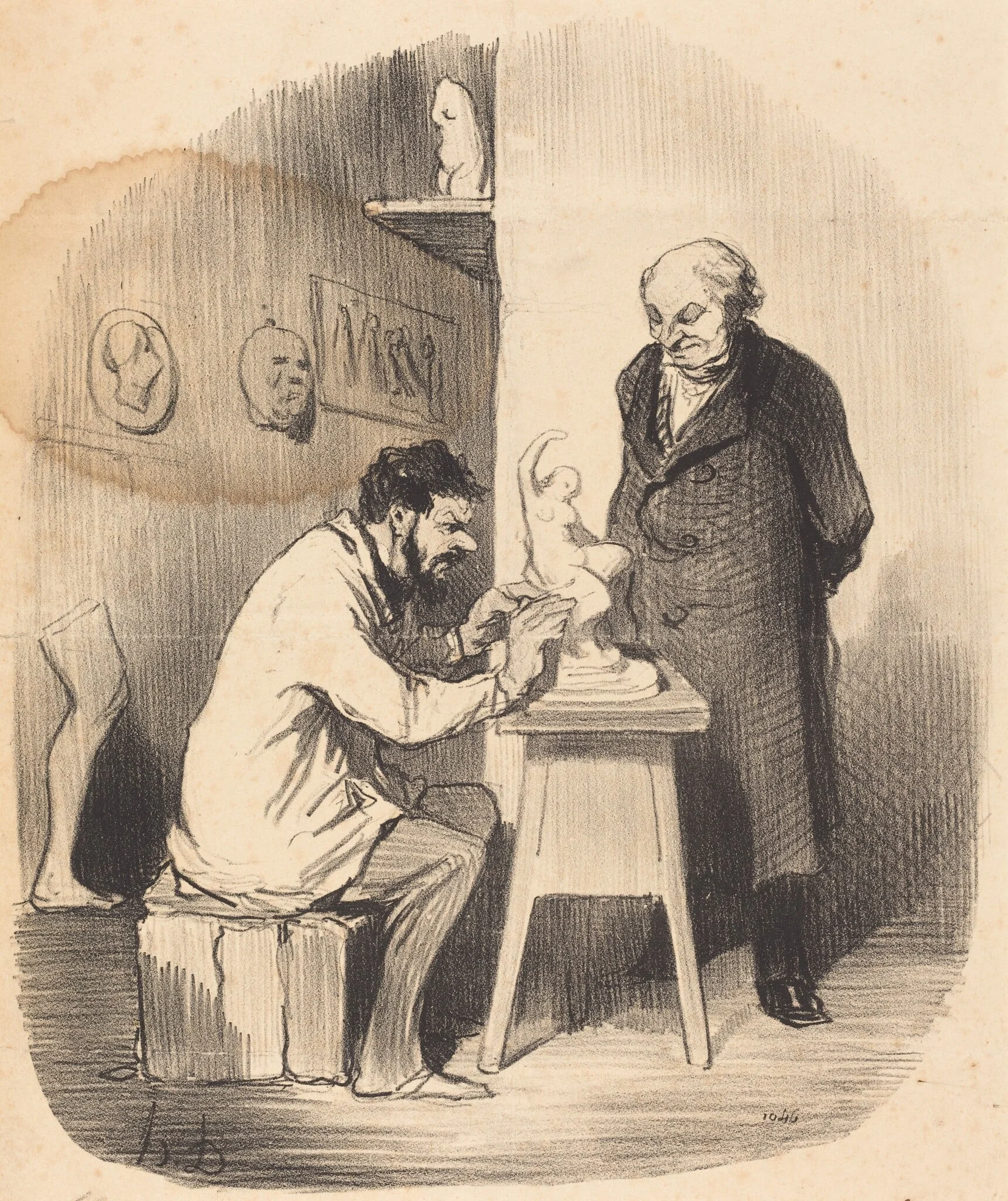 Faudra que je vous fasse faire un jour..., by Honoré Daumier, ink, 1848