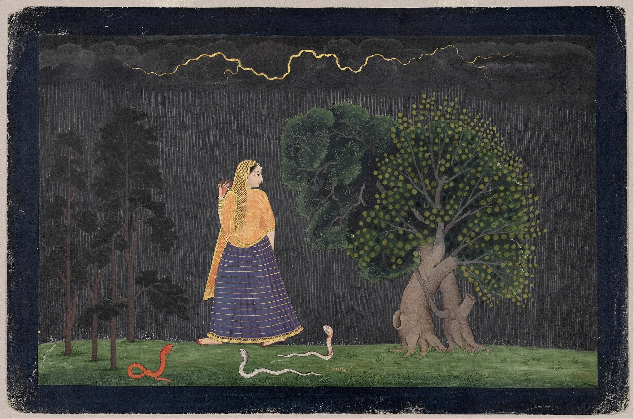 Heroine Rushing to Her Lover (Abhisarika Nayika )