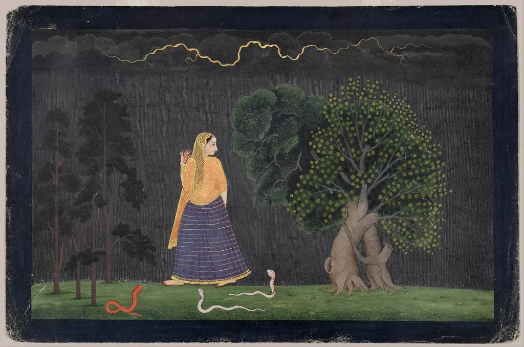 Heroine Rushing to Her Lover (Abhisarika Nayika )