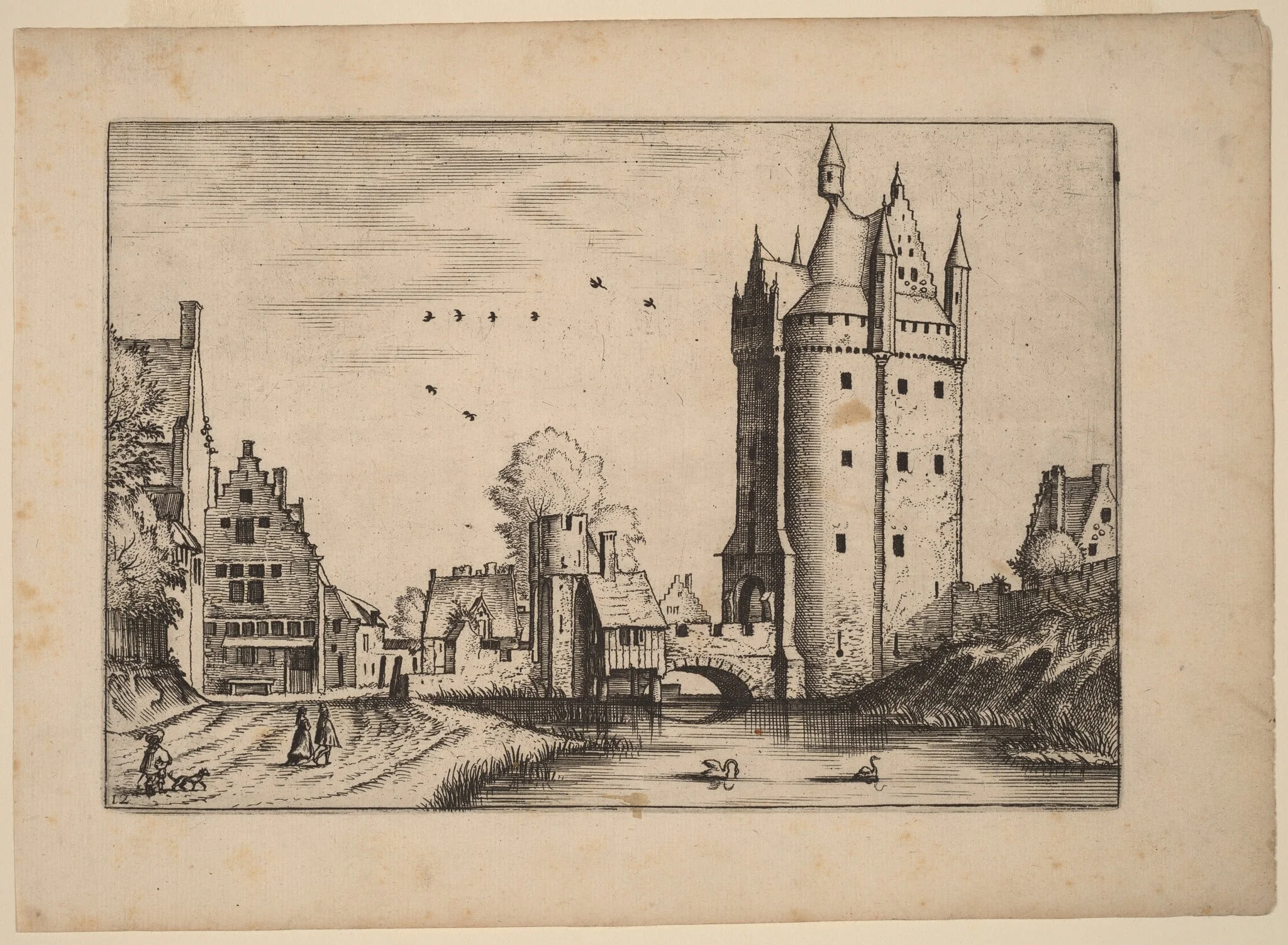 Town Gate with Country Houses