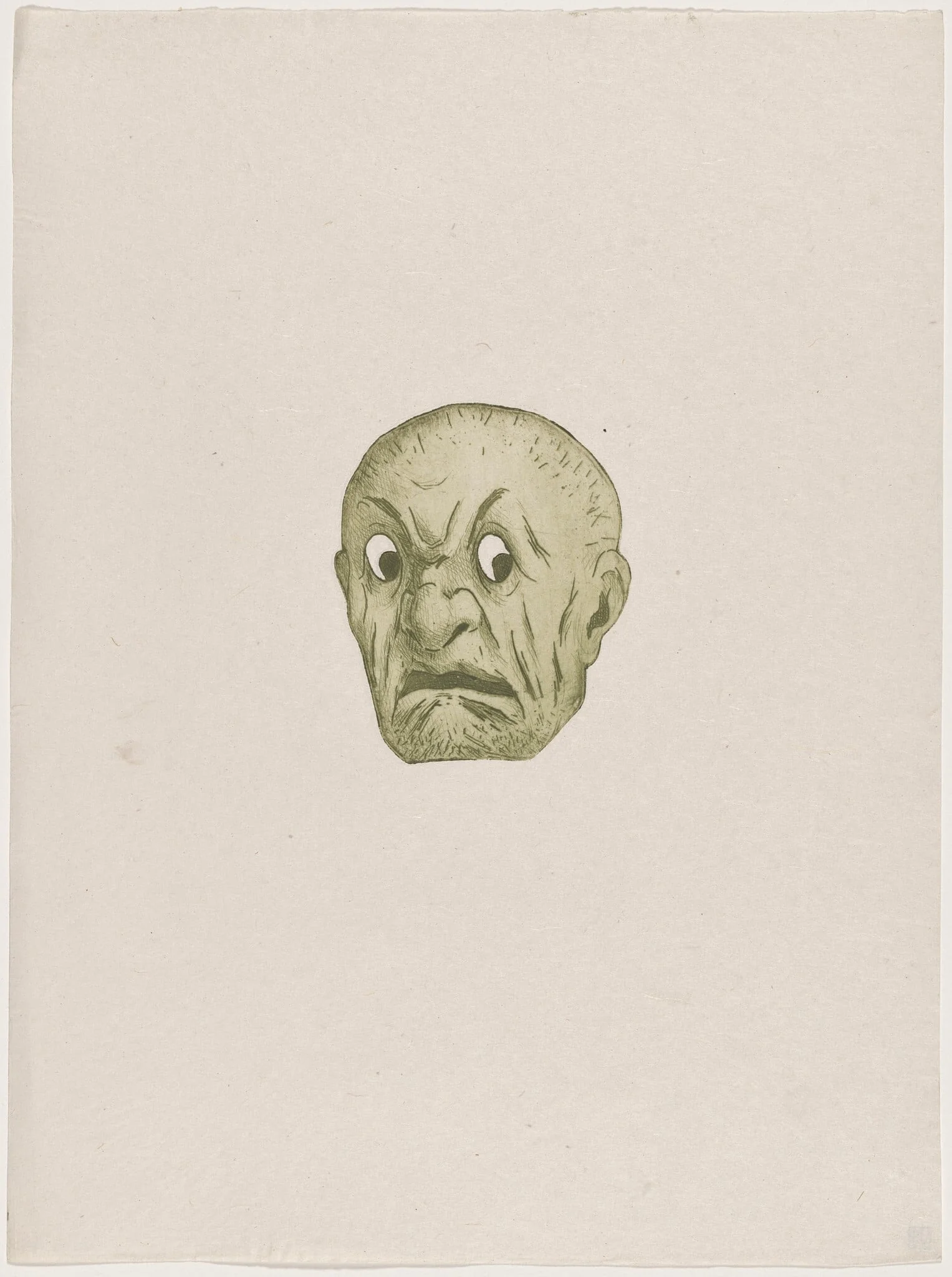 Masque, by Henri-Charles Guérard, ink, 1895
