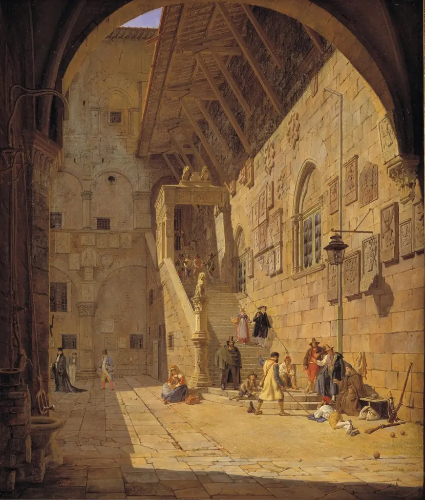The Courtyard of the Palazzo del Bargello. Florence